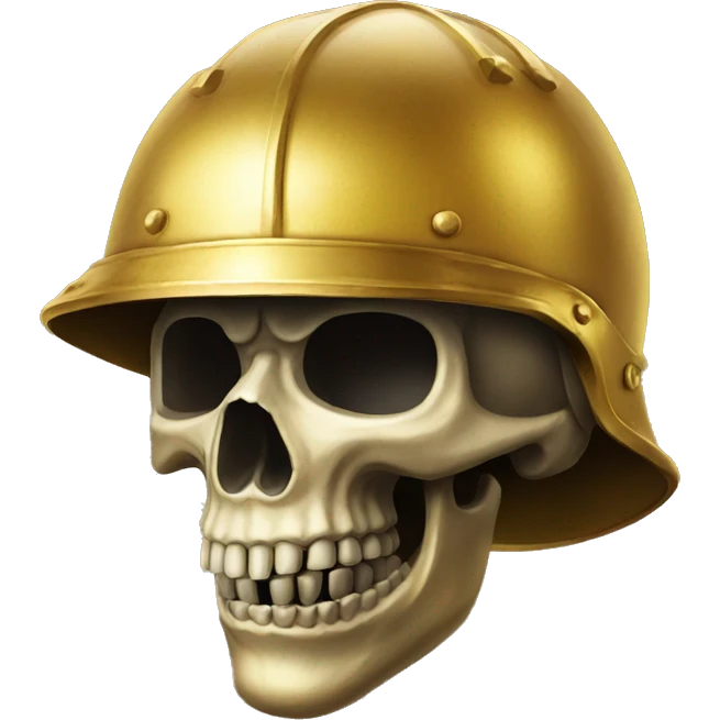 skull in golden helmet emoji