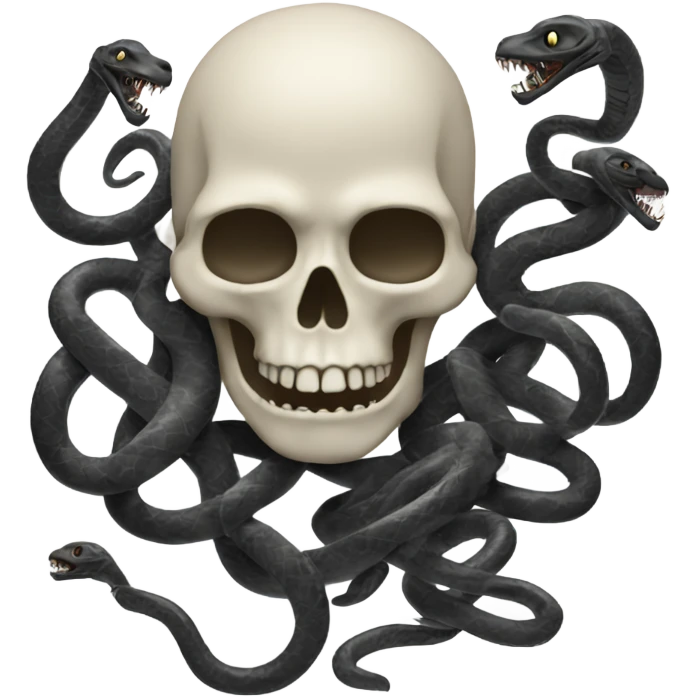 Sceleton with black snakes  emoji