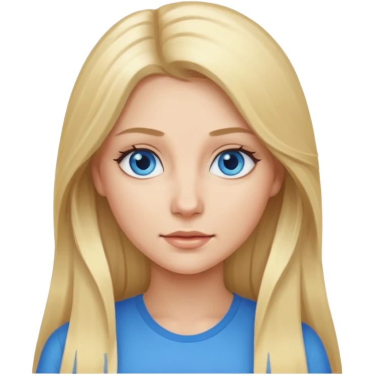 Woman long blond hair emoji
