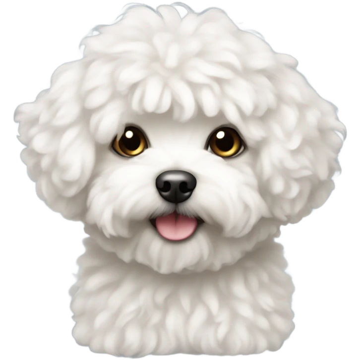 White curly maltipoo emoji