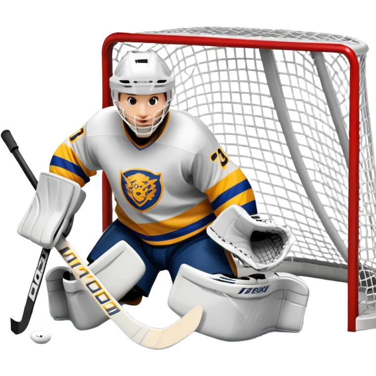 hockey player crasing into net emoji