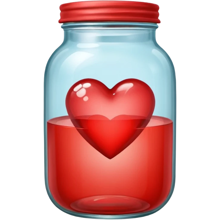 Cute heart in a jar emoji