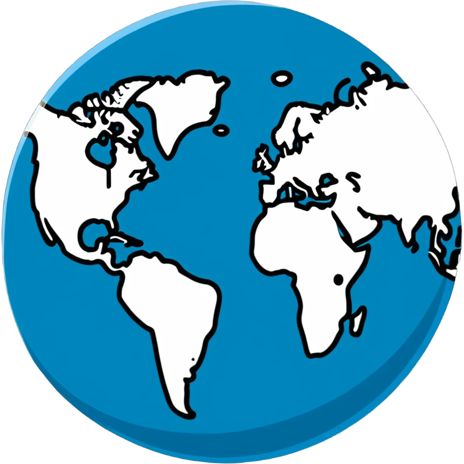 Vavinews logo with globe, world map, international news theme emoji