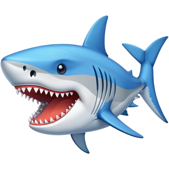 tiburón con tenis azules emoji