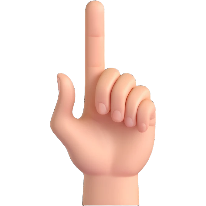 index finger pointing down emoji