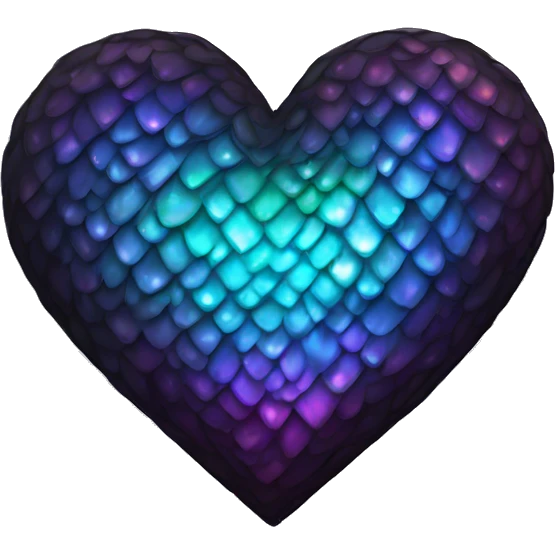 dark warm iridescent SCALE heart emoji