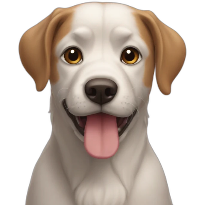 chat sur un chien emoji