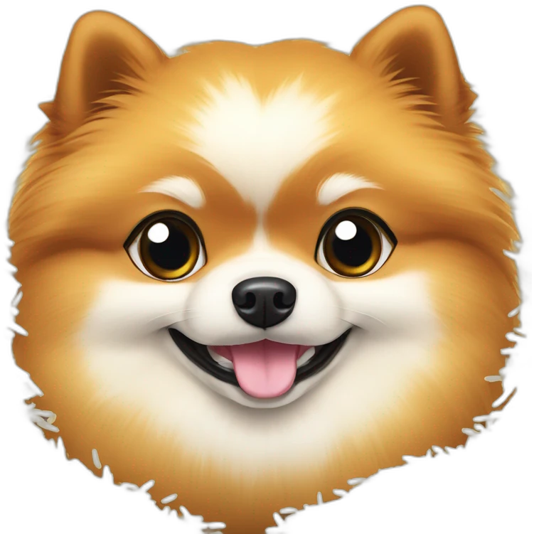 POMERANIAN−in−rice emoji