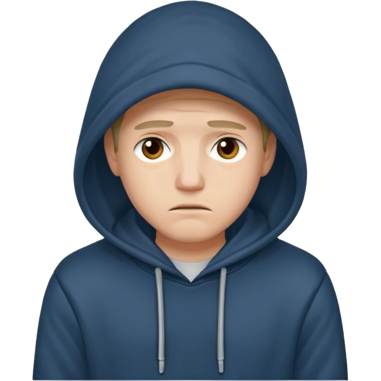 men with hoodie sad emoji