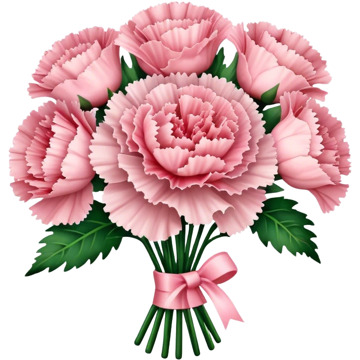  Shell Pink carnations bouquet emoji