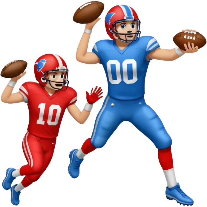 touchdown blue (#00A3E0) and red (#F9423A) emoji