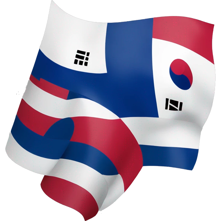Korean and Dominican Republic flag  emoji