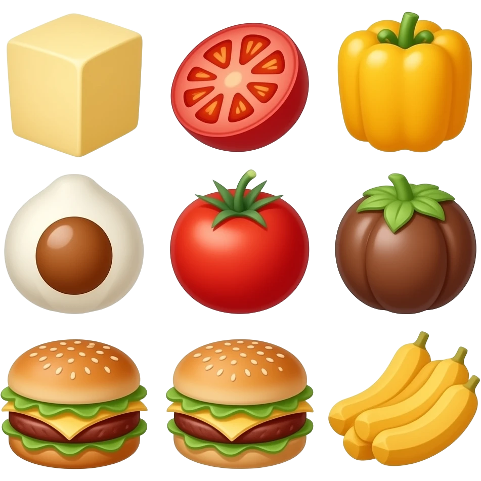 collection of food emoji