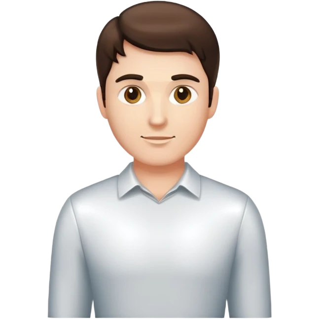 Shiny bright brunette man standing emoji