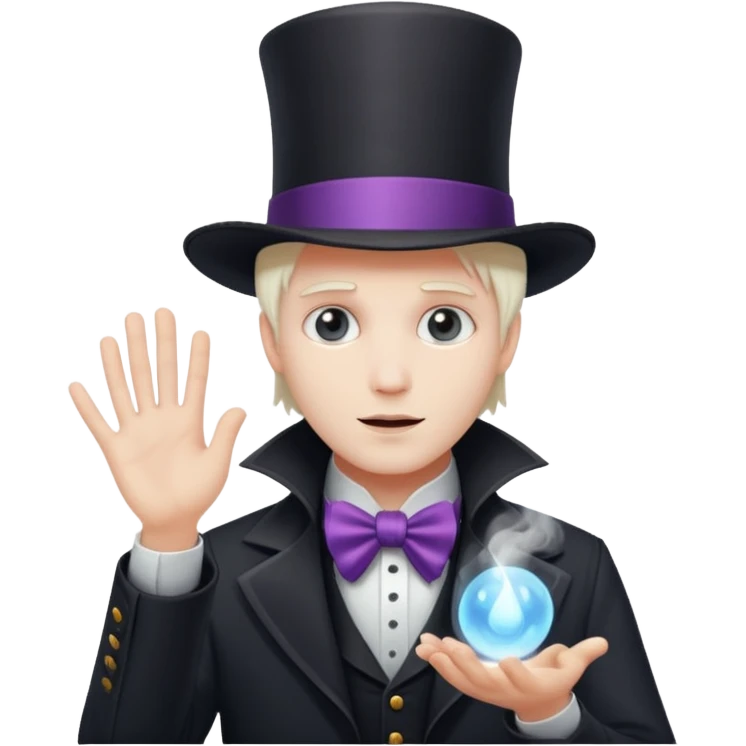 a magician who disappears into fog emoji