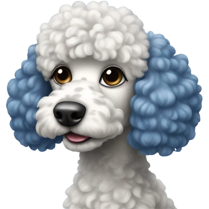 Poodle with blue spots emoji
