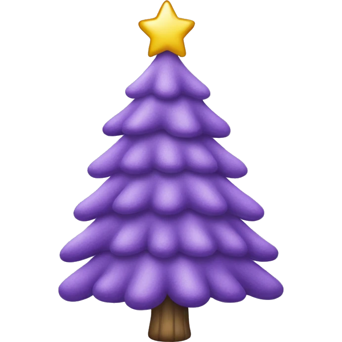 Lavender Christmas tree with ornaments  emoji