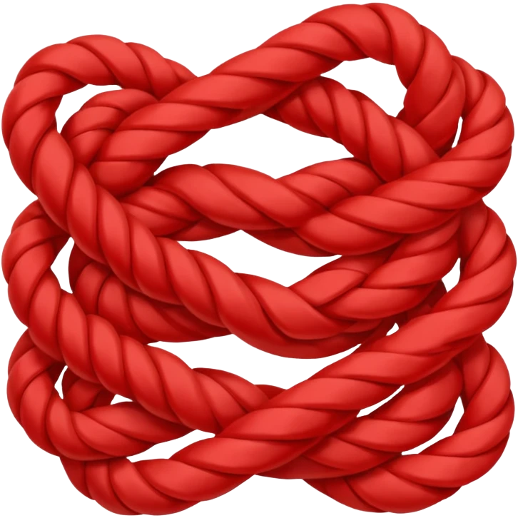 A bundle of red ropes emoji