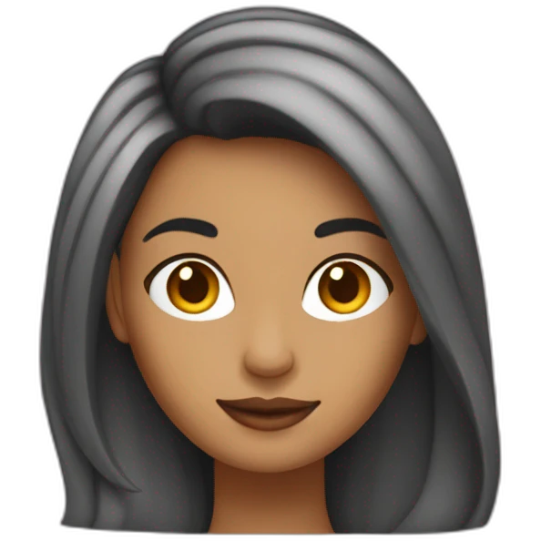 Mujer emprendedora con cabello colorado con MacBook emoji