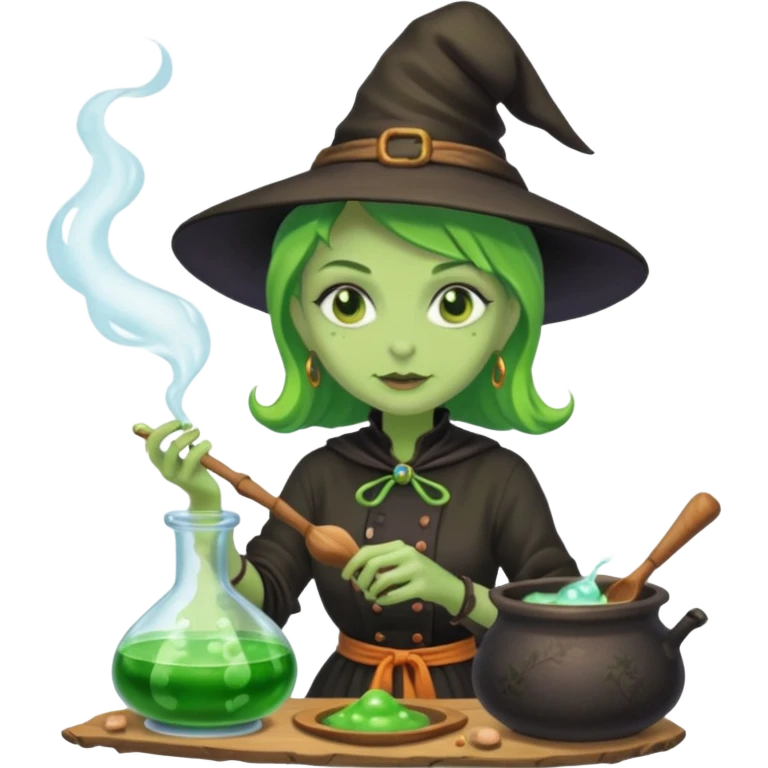 green witch cooking potion emoji