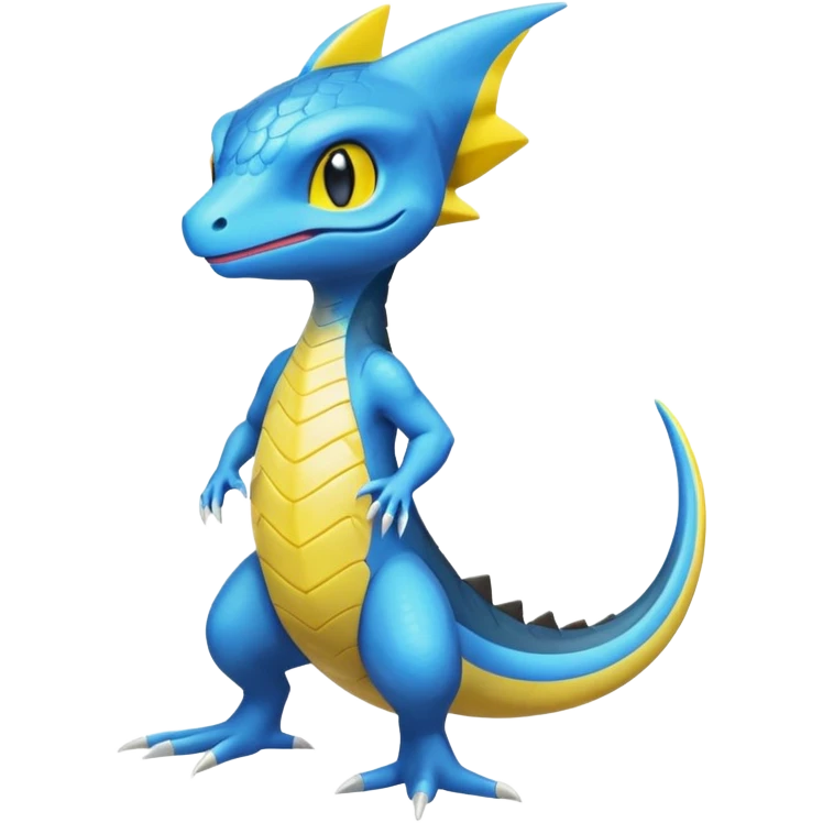 Haxorus-Axew-Fraxure-hybrid (full body) emoji