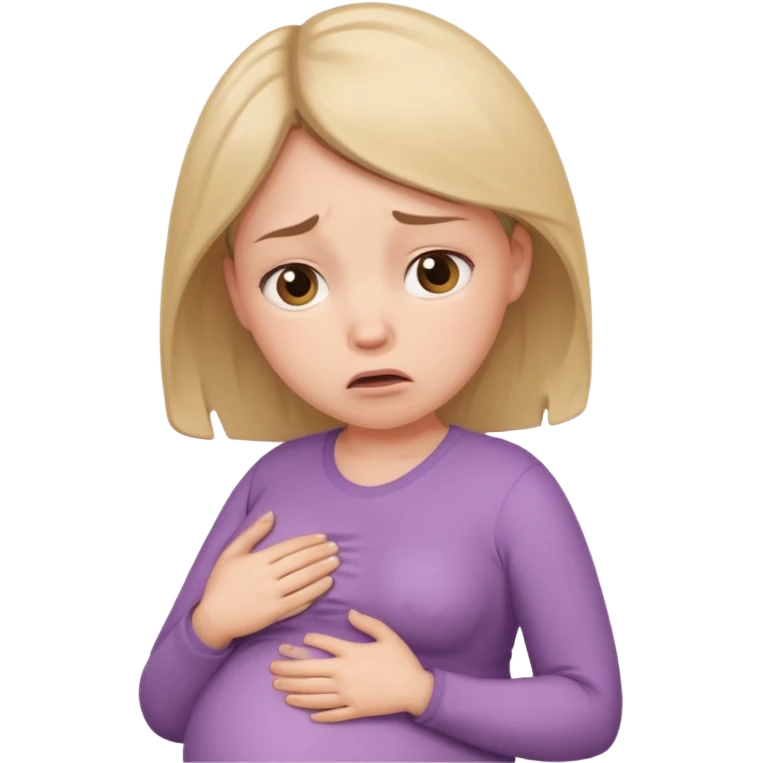 pregnant lady stressed  emoji