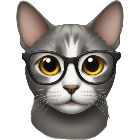 Cat wearing specs emoji