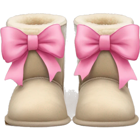 Ugg boots with pink bow emoji