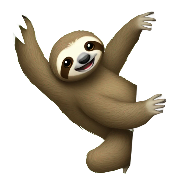 Sloth climbing a tree emoji