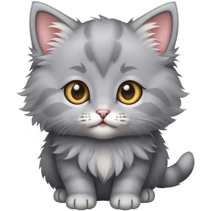 Chaton gris emoji