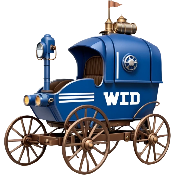 Old American West tarnished R2D2 bounty policeman in 1854 delicately ornate rosegold accents painted buggy buckboard wagon powered by electric motors and batteries with safety features and belts flying rapidly across rough dusty terrain stable on strong agile futuresteampunk suspension and steering  emoji