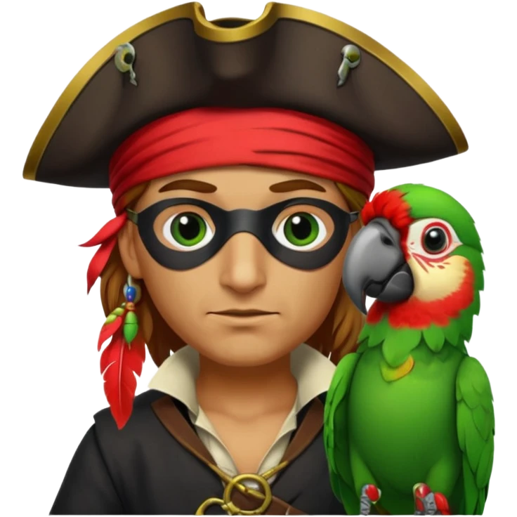 pirate and parrot emoji