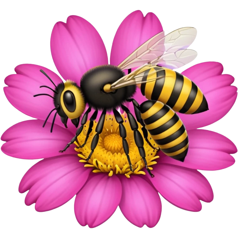 flower on bee emoji