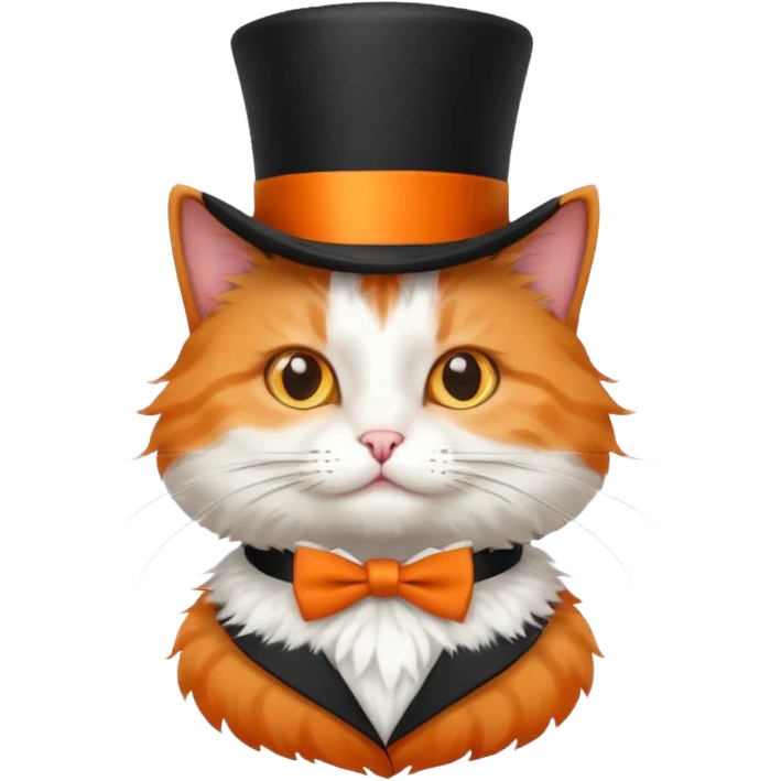 cat wearing a tophat emoji
