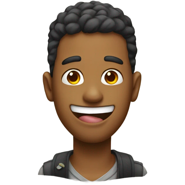 guy sticking out his tongue with a peace sign emoji