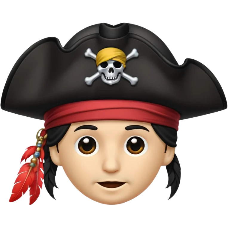 pirate hat with feather emoji
