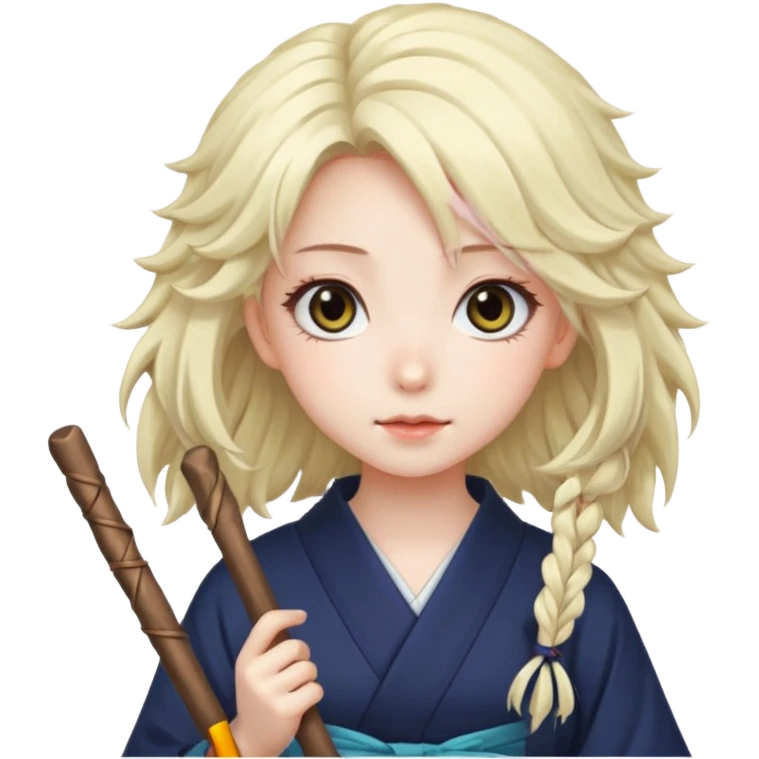 Japanese anime girl sticks emoji