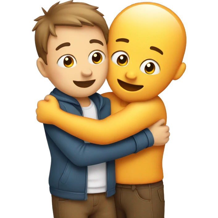 Hugging with heart  emoji
