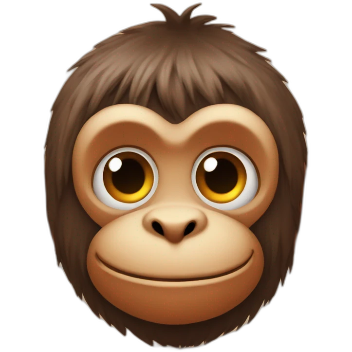 monkey on giant orange emoji