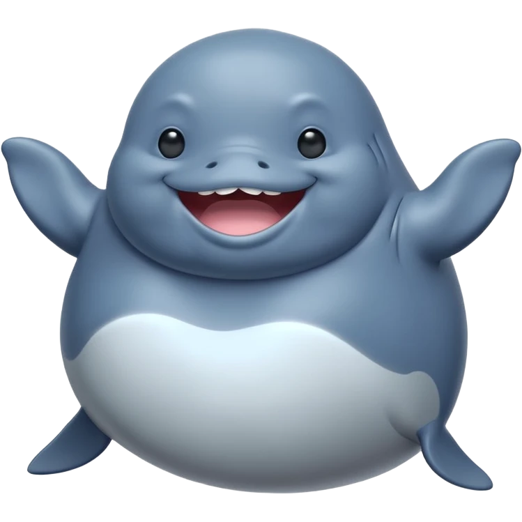 dancing fat whale emoji