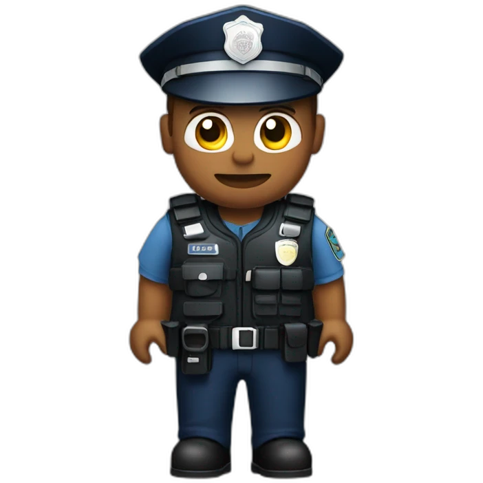 Police officer with a tactical gilet emoji