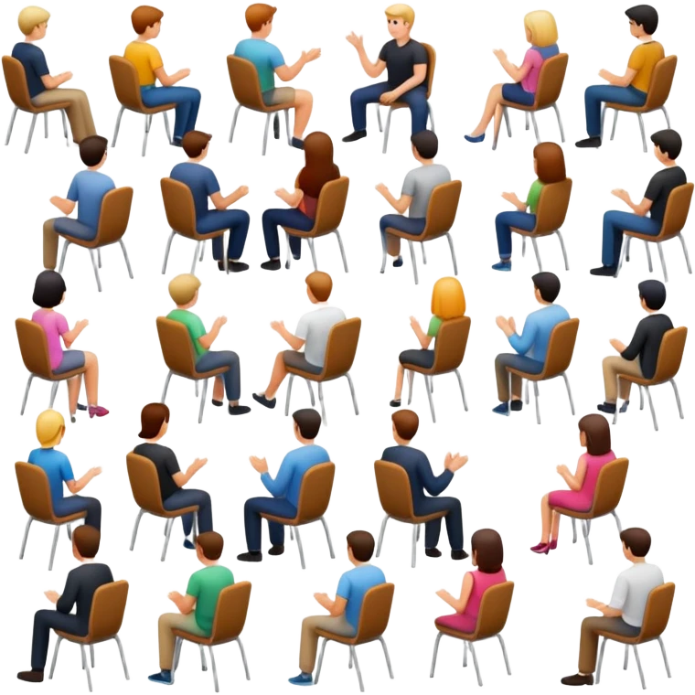 people facing away sitting in chairs emoji
