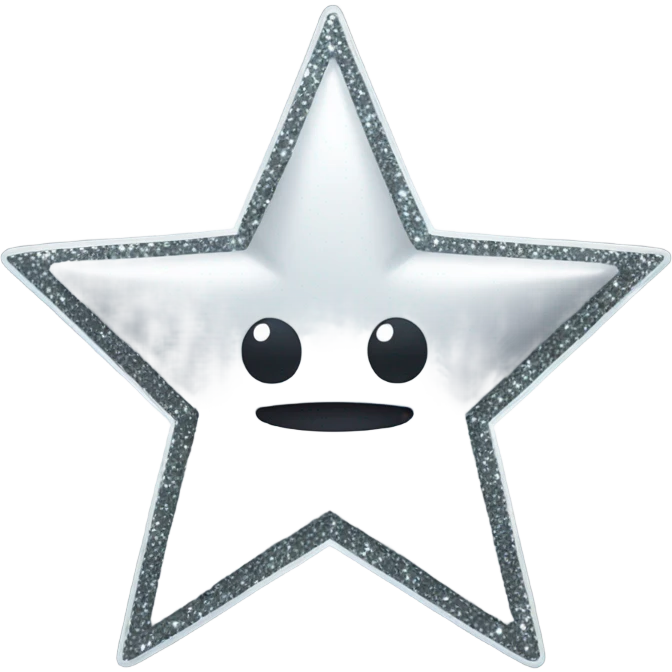 Gray Star with shine emoji