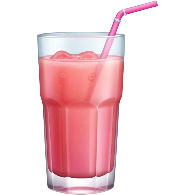 A glass of pink guava juice emoji