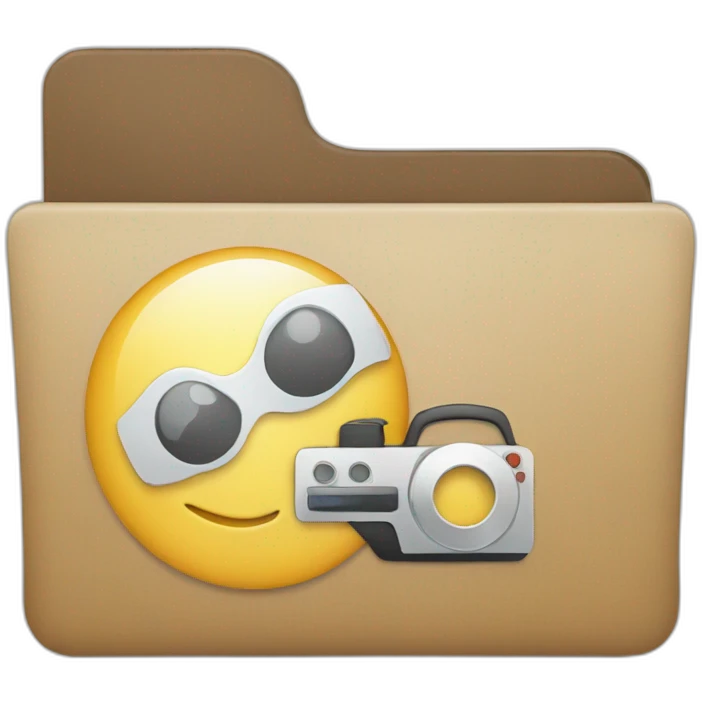 Folder with video-projective emoji