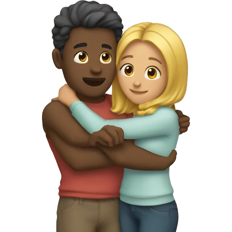 Couple hugging emoji