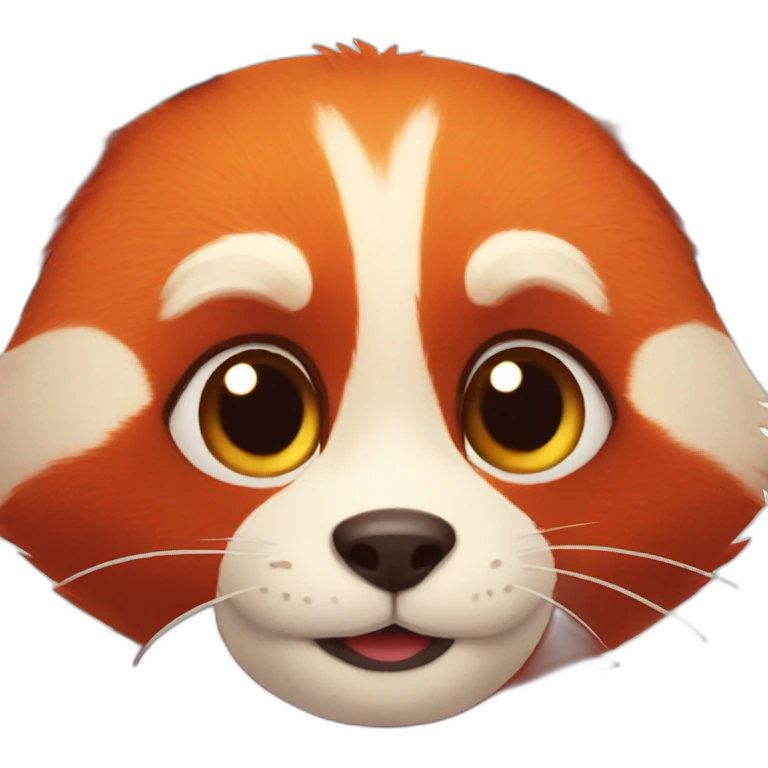 Red panda friend with a red cat emoji