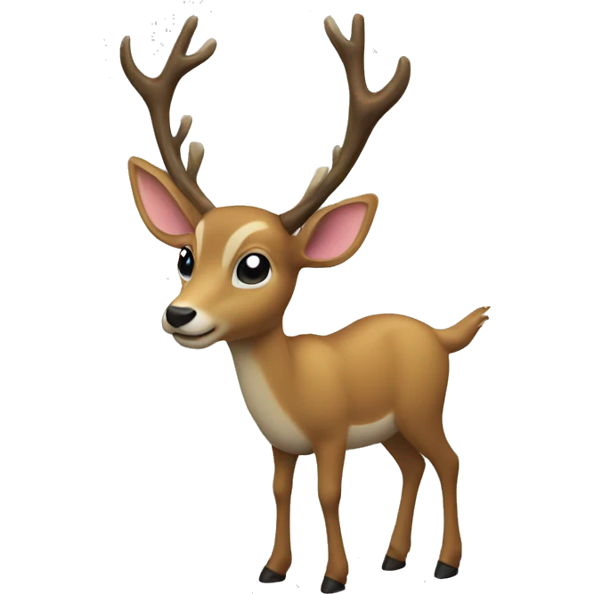 Deer holding a pew pew emoji