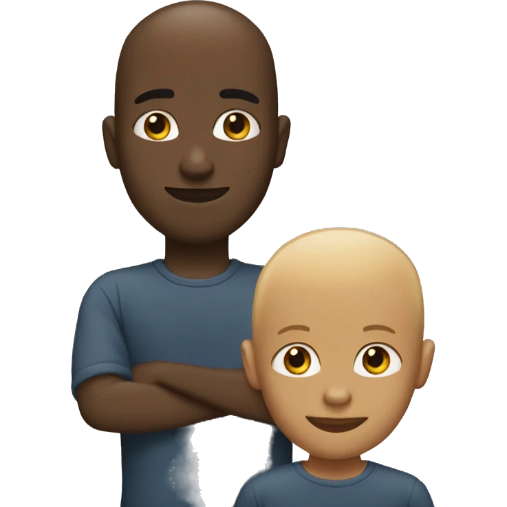 Two black men in love. One bald. One with blond curly hair.  emoji