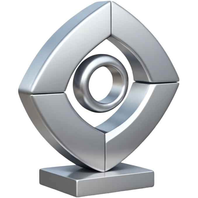 A modern abstract sculpture emoji